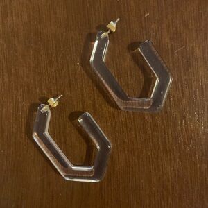 Madewell Clear Hoop Earrings